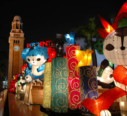 The Olympic Mascots and the Kowloon Clock Tower